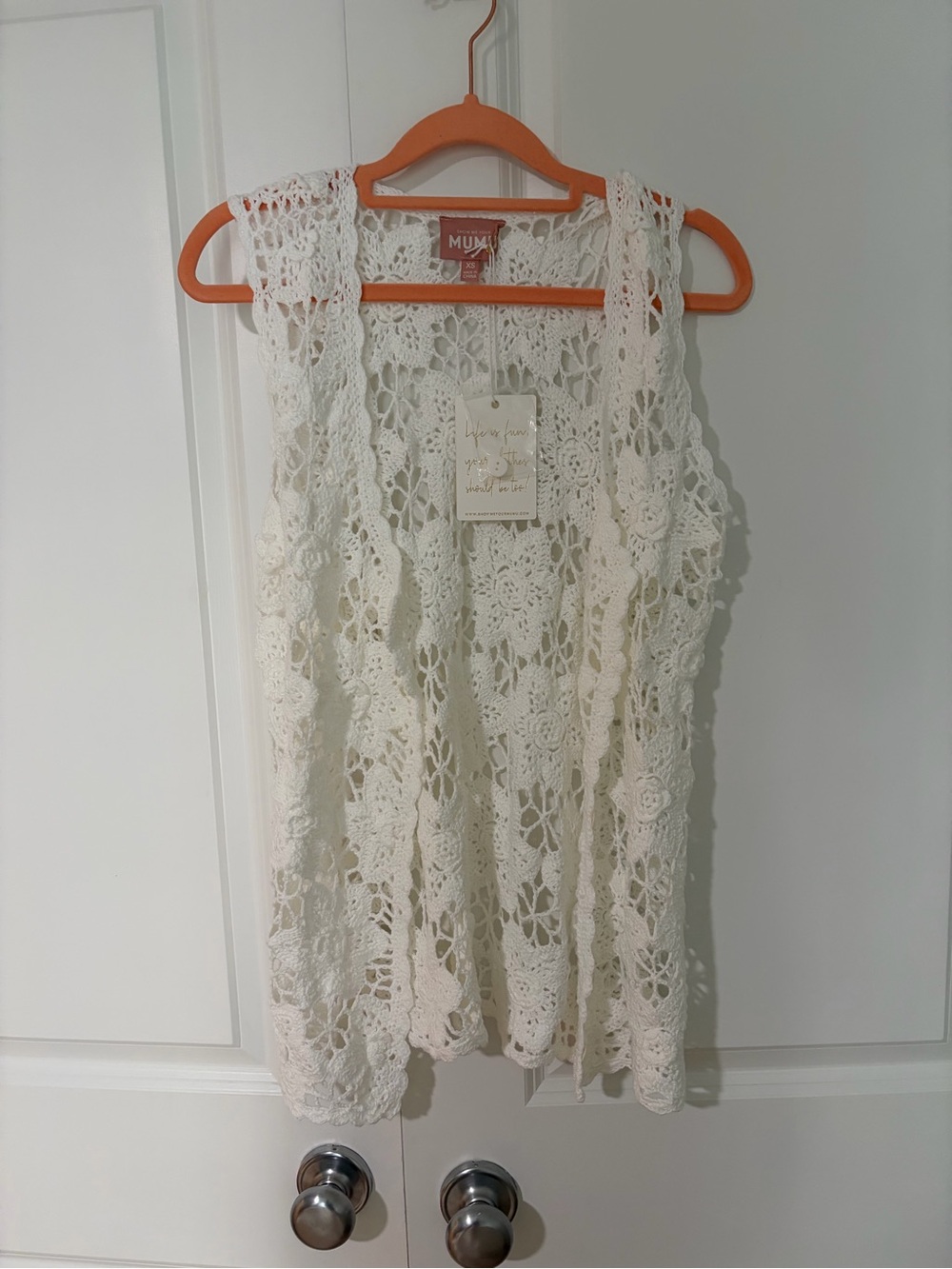 Show Me Your Mumu Heatwave Vest Top Cover Up Salt Air Crochet XS - Picture 5 of 7
